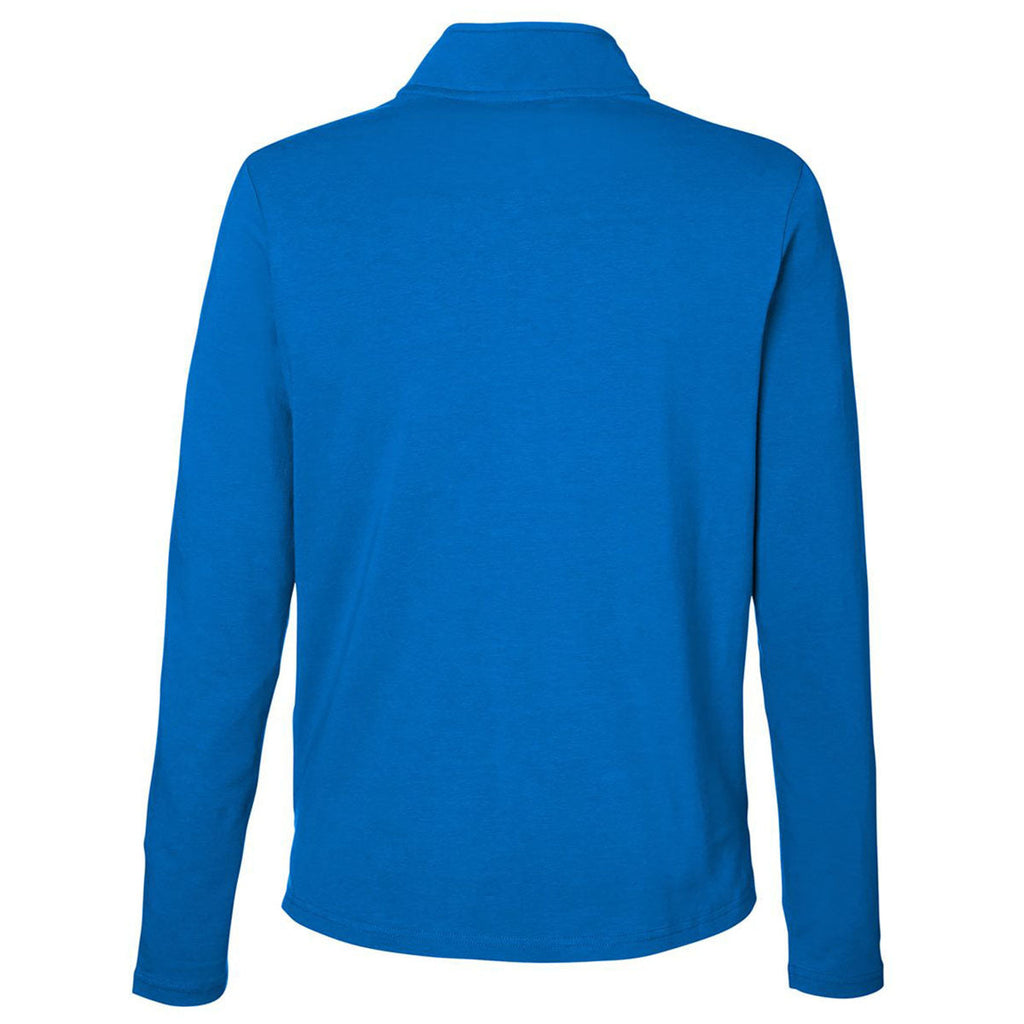 Devon & Jones Women's French Blue Raleigh Stretch Quarter-Zip Pullover