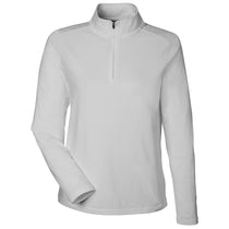 Devon & Jones Women's Grey Raleigh Stretch Quarter-Zip Pullover