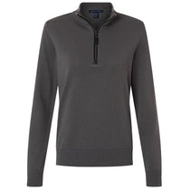 Devon & Jones Women's Graphite New Classics Quarter-Zip Sweater