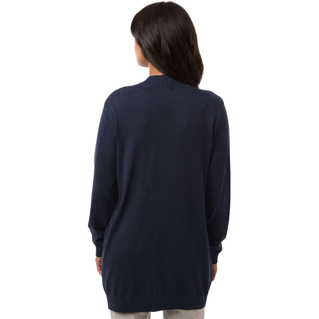 Devon & Jones Women's Navy New Classics Open Cardigan Sweater