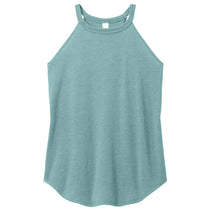 District Women's Heathered Eucalyptus Blue Perfect Tri Rocker Tank