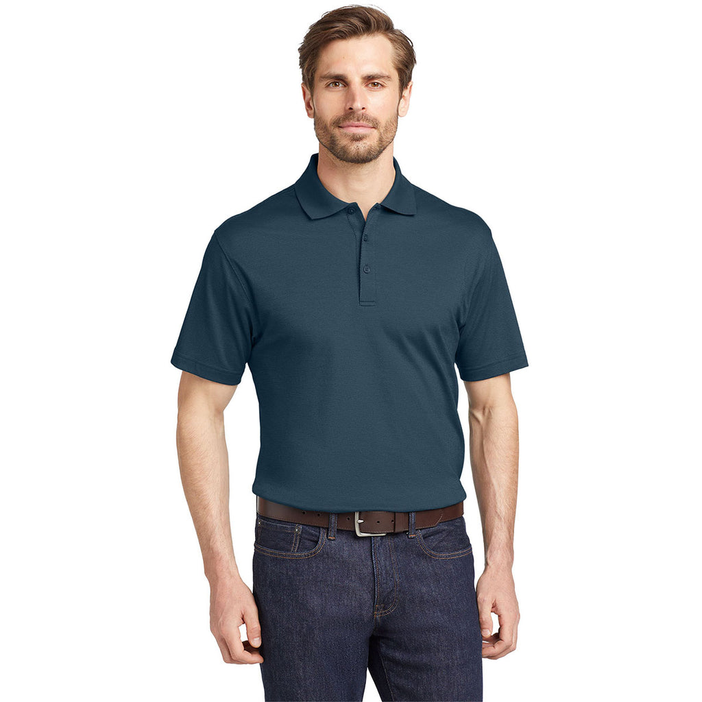 Eddie Bauer Men's Coast Blue Performance Polo