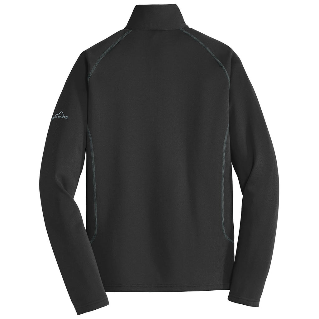 Eddie Bauer Men's Black 1/2-Zip Base Layer Fleece