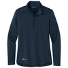 Eddie Bauer Women's River Blue Navy Smooth Mid Layer Fleece 1/2-Zip