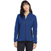 Eddie Bauer Women's Blue Heather Full-Zip Heather Stretch Fleece Jacket