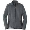 Eddie Bauer Women's Dark Charcoal Heather Full-Zip Heather Stretch Fleece Jacket