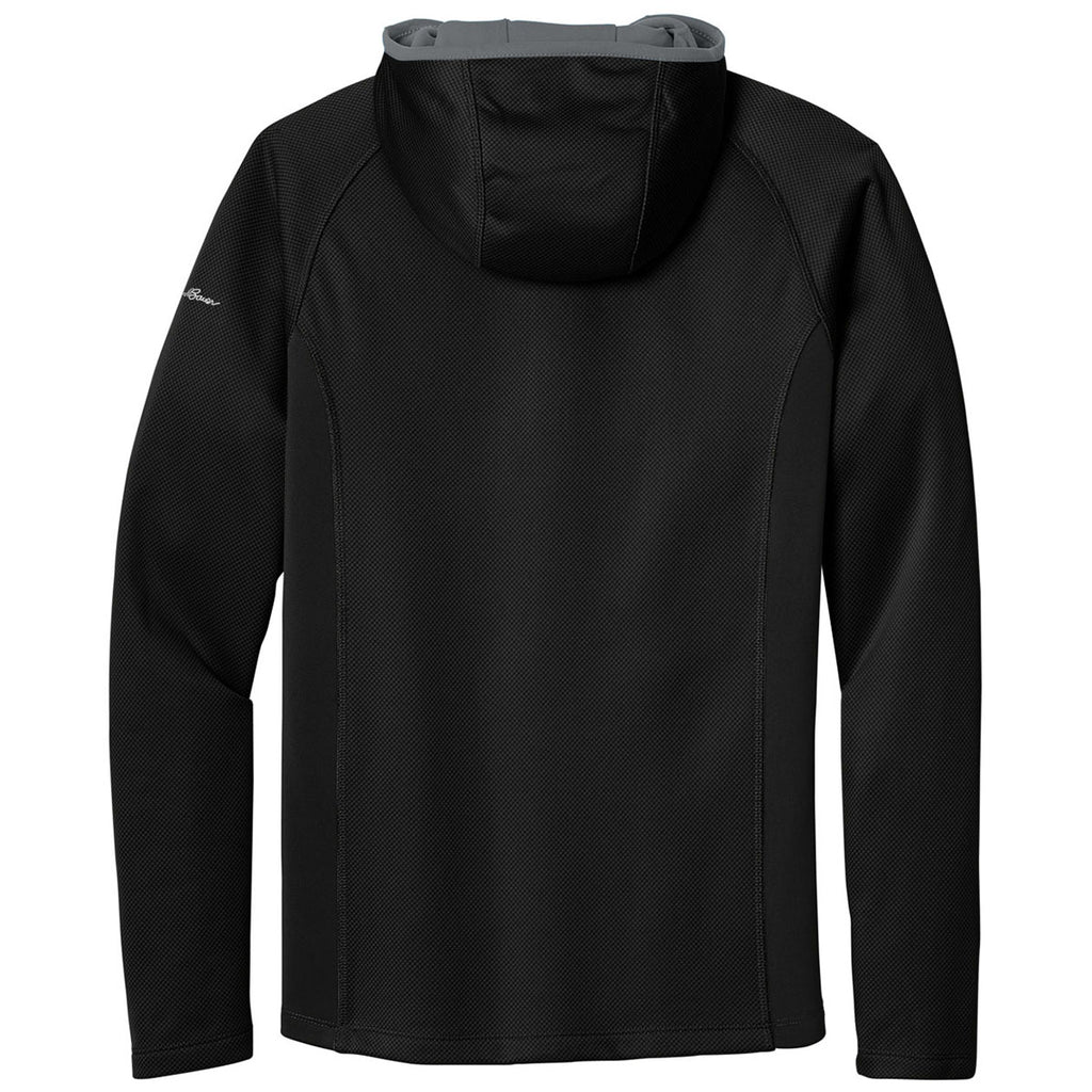 Eddie Bauer Men's Black Sport Hooded Full-Zip Fleece Jacket