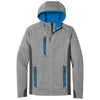 Eddie Bauer Men's Grey Cloud/Grey Steel/Expedition Blue Sport Hooded Full-Zip Fleece Jacket