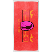 The Magnet Group Red/White Border The Edge Beach Towel