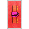 The Magnet Group Red/White Border The Edge Beach Towel