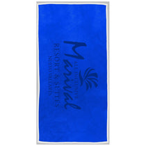The Magnet Group Royal Blue/White Border The Edge Beach Towel