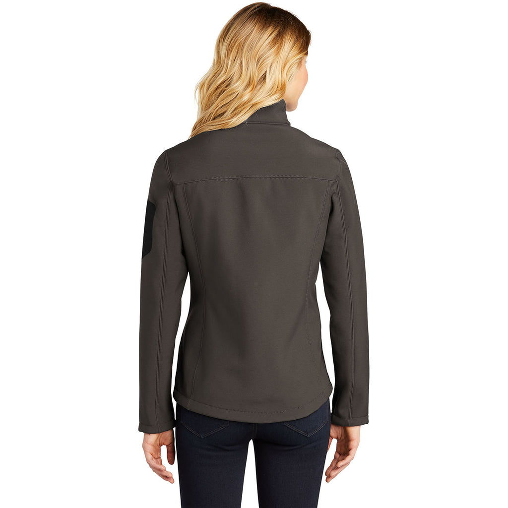 Eddie Bauer Women's Canteen Grey/Black Rugged Ripstop Softshell Jacket