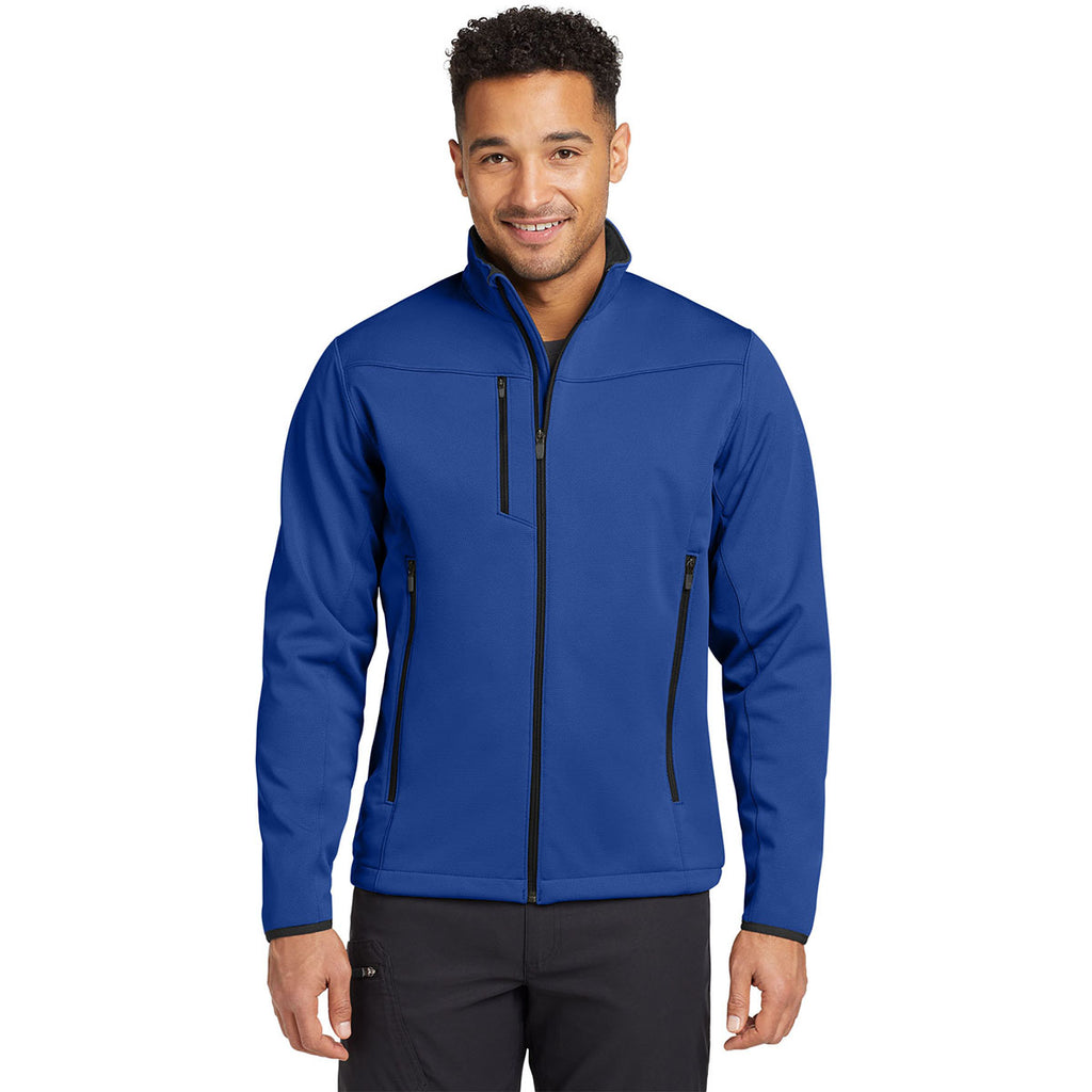 Eddie Bauer Men's Cobalt Blue Weather-Resist Softshell Jacket