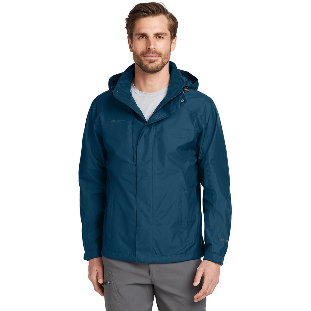 Eddie Bauer Men's Deep Sea Blue/Dark Adriatic Rain Jacket