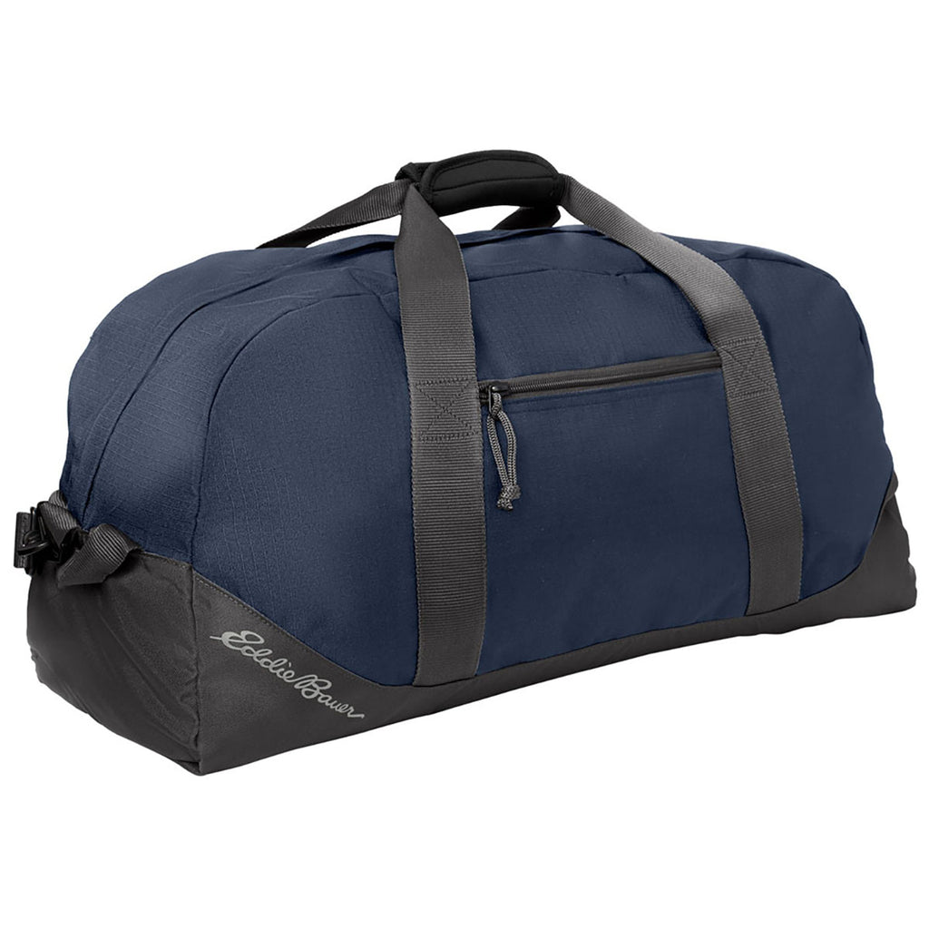 Eddie Bauer Coast Blue/Grey Steel Large Ripstop Duffel