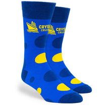 Pop Promos Blue & Yellow Scattered Polka Dot Dress Socks