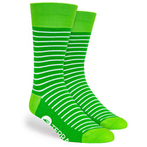 Pop Promos Green Shades Single Stripe Dress Socks