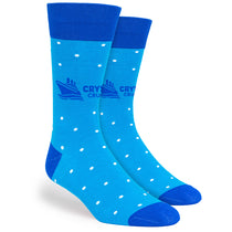 Pop Promos Blue Shades Small Polka Dot Dress Socks