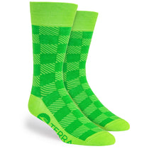 Pop Promos Green Shades Tartan Dress Socks