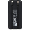 Ariel Premium Black Squire 10000mAh UL Listed Power Bank with Built-In Charging Cables