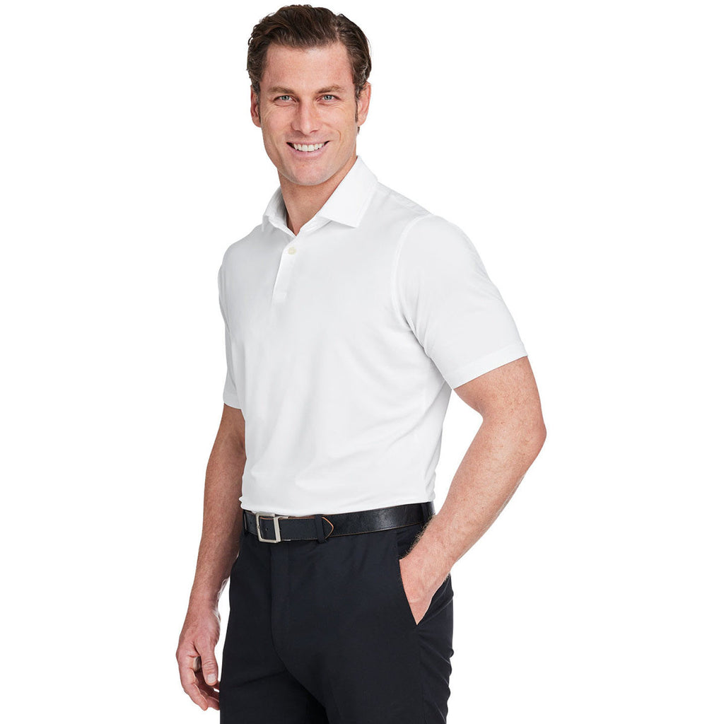 Fairway & Greene Men's White USA Made Tournament Solid Tech Polo