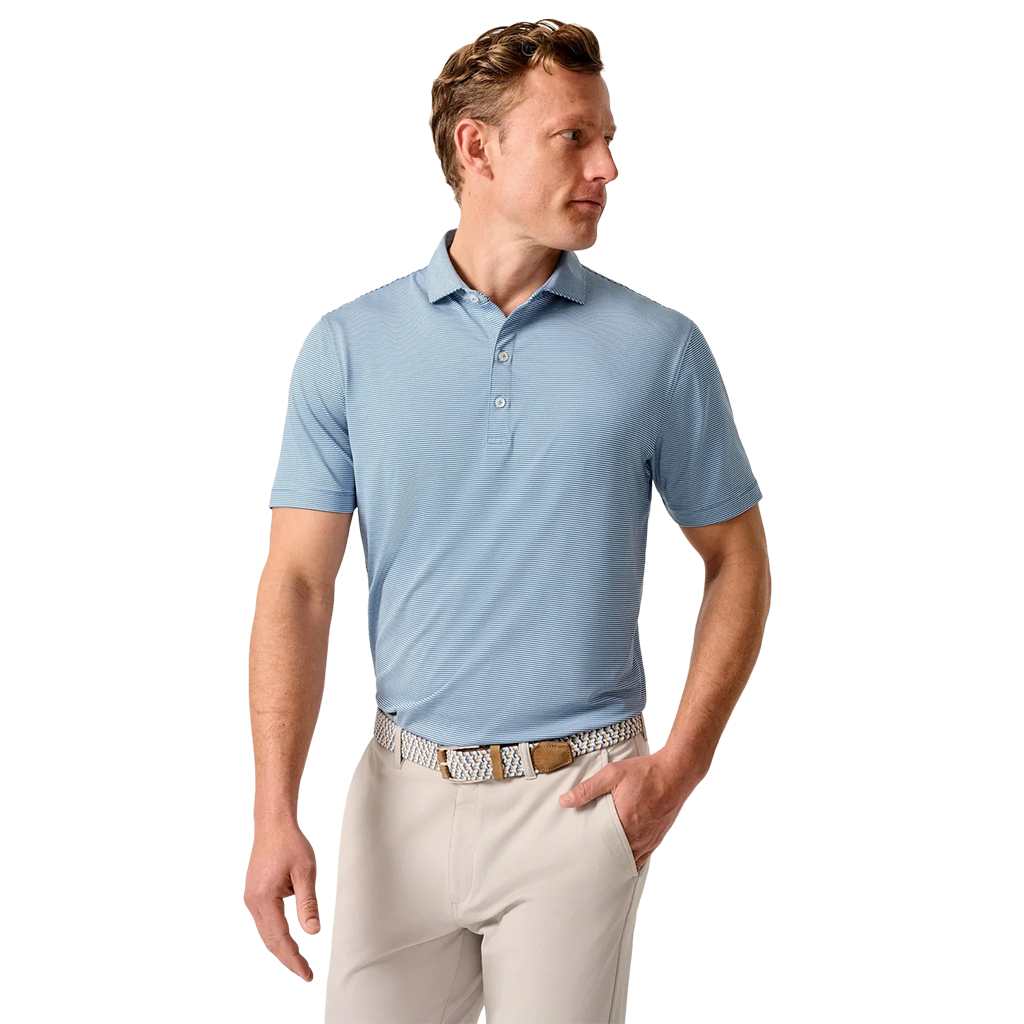 Johnnie-O Men's Kona Lake Lyndonn Striped Jersey Performance Polo
