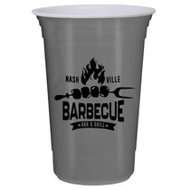 Garyline Metallic Silver Varsity Double-Wall Cup with Liner - 16 oz.