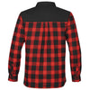 Stormtech Men's Black/Red Plaid Logan Thermal Long Sleeve Shirt