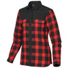 Stormtech Women's Black/Red Plaid Logan Thermal Long Sleeve Shirt