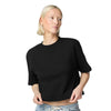 American Apparel Women's Black French Terry Mid-Length Boxy Top