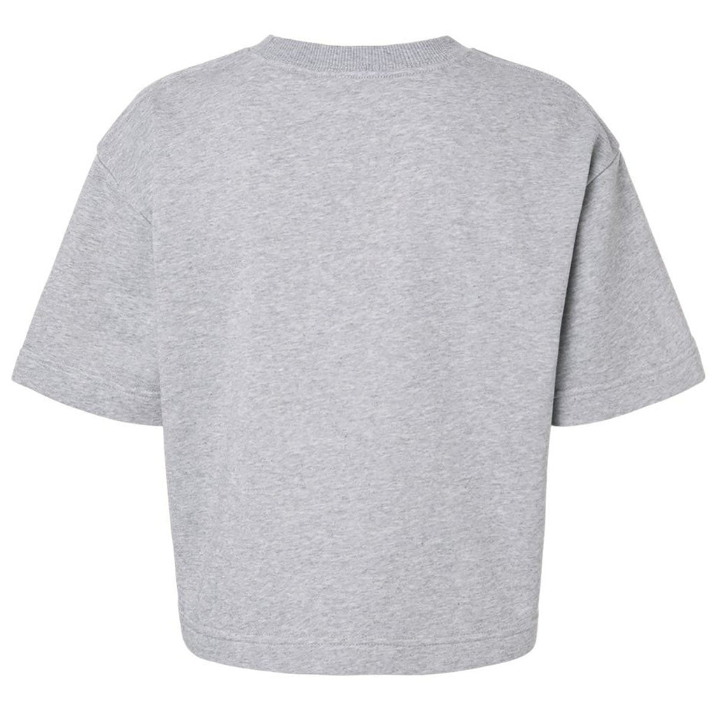 American Apparel Women's Heather Grey French Terry Mid-Length Boxy Top