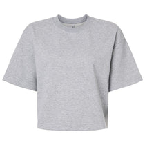 American Apparel Women's Heather Grey French Terry Mid-Length Boxy Top
