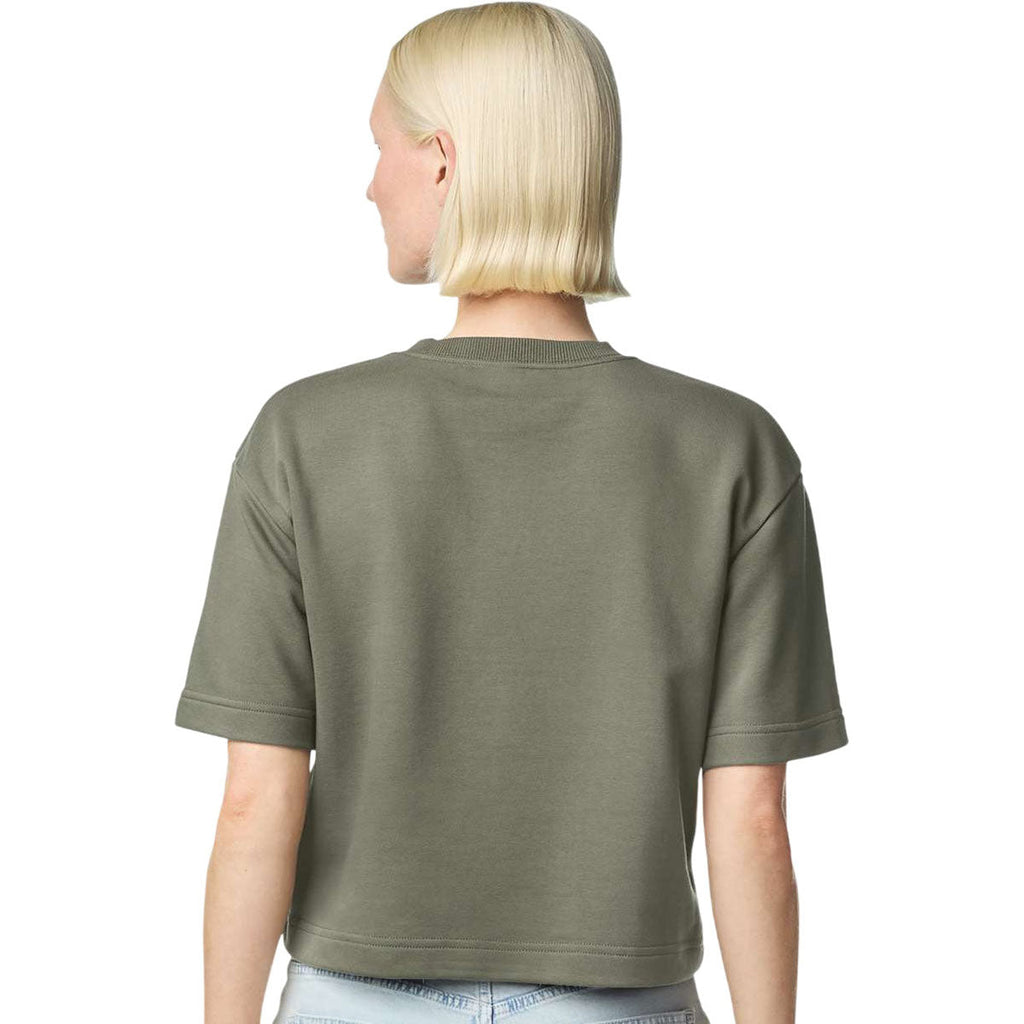 American Apparel Women's Lieutenant French Terry Mid-Length Boxy Top
