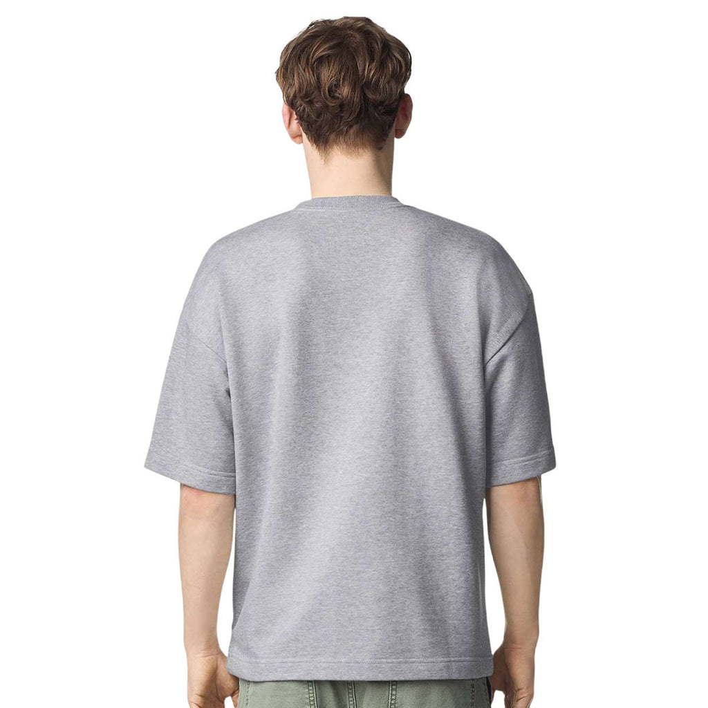 American Apparel Unisex Heather Grey French Terry Ex Crew Top