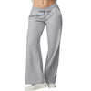 American Apparel Women's Heather Grey French Terry Wide Leg Pants