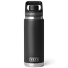 YETI Black Rambler 26 oz Water Bottle with Color-Matched Flip Chug Cap