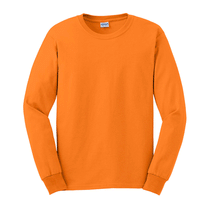 Gildan Men's Safety Orange Ultra Cotton Long Sleeve T-Shirt