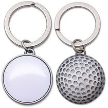 Ball Pro Silver Golf Ball Shaped Metal Keychain