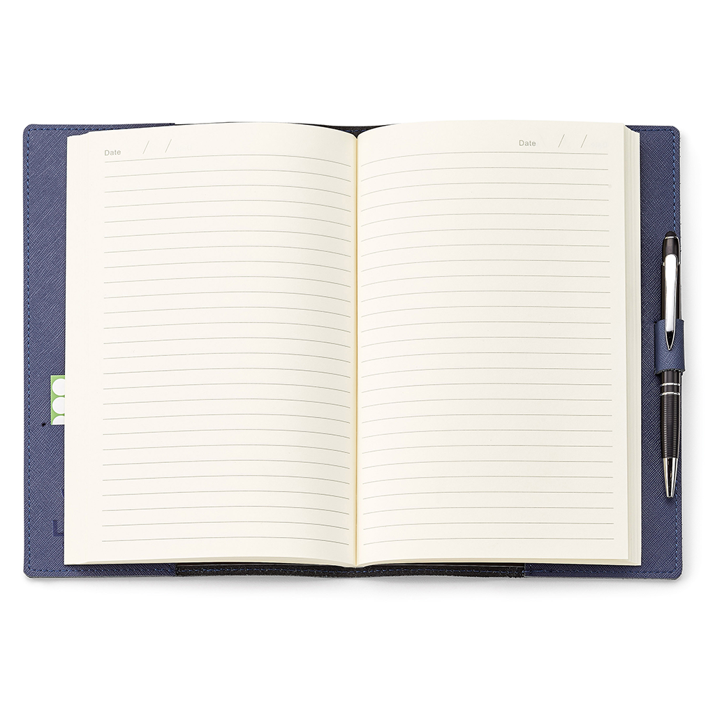 Spector & Co. Blue Toscano Genuine Leather Refillable Notebook