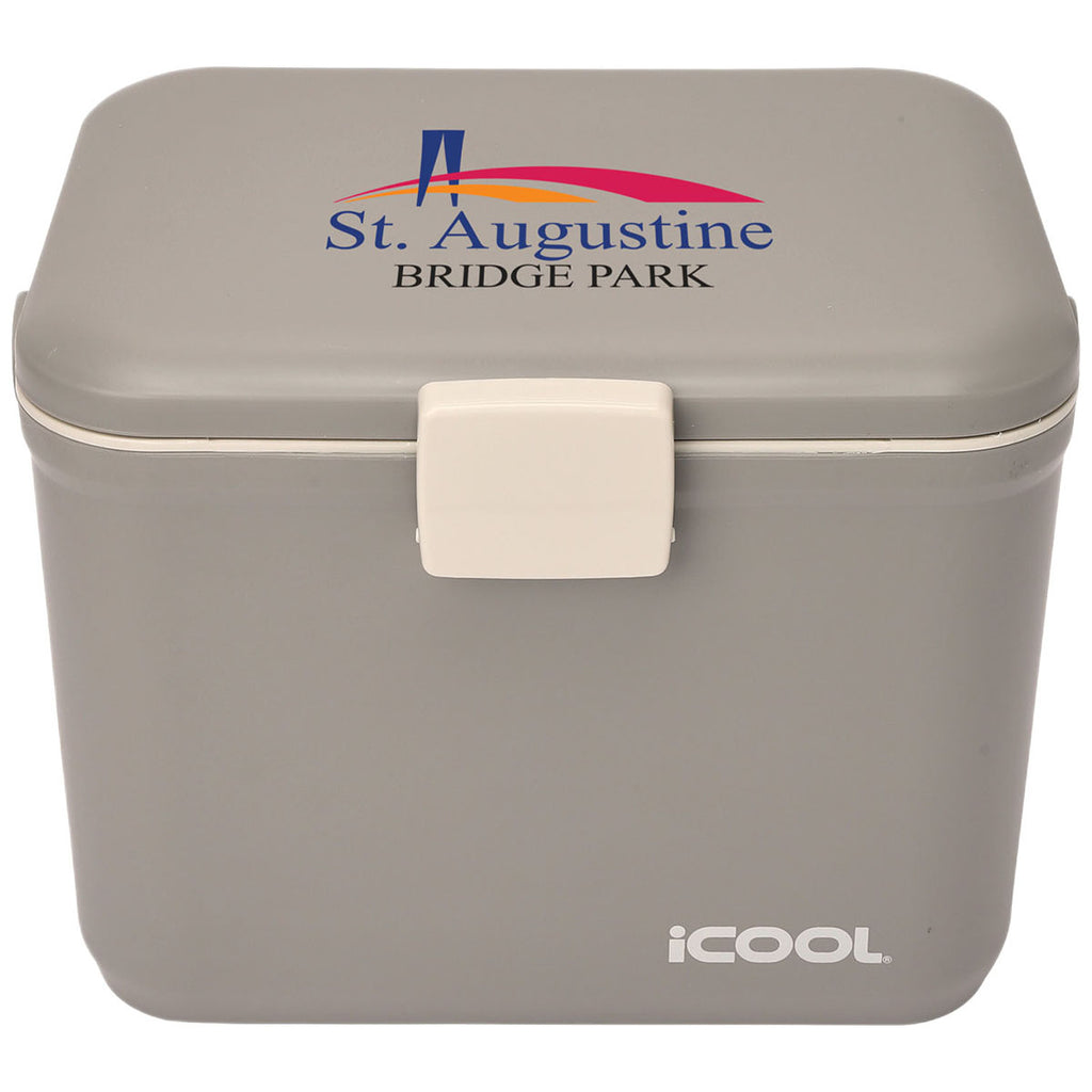 iCOOL Grey Hale 6-Can, 5.25 Qt Hard Sided Cooler