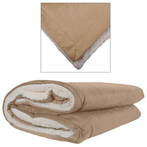 Logomark Tan Stonebridge Micro Mink Sherpa Blanket