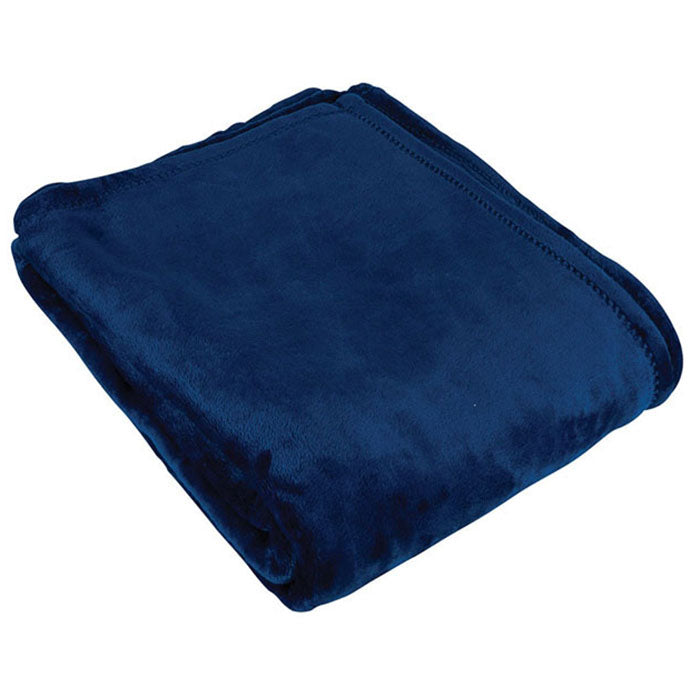 Logomark Navy Fairmont Mink Touch Blanket
