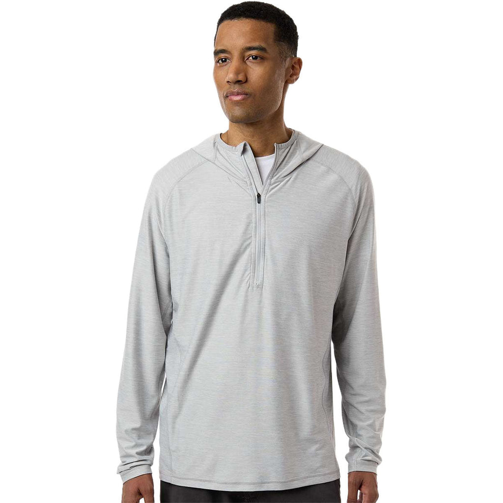 HUK Men's Harbor Mist Atoll Half-Zip Hooded Pullover