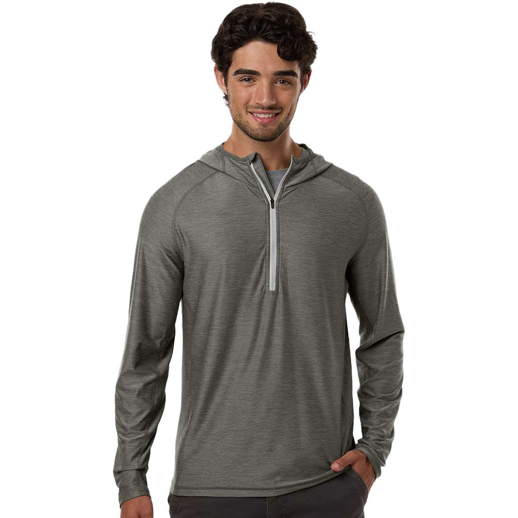 HUK Men's Moss Atoll Half-Zip Hooded Pullover