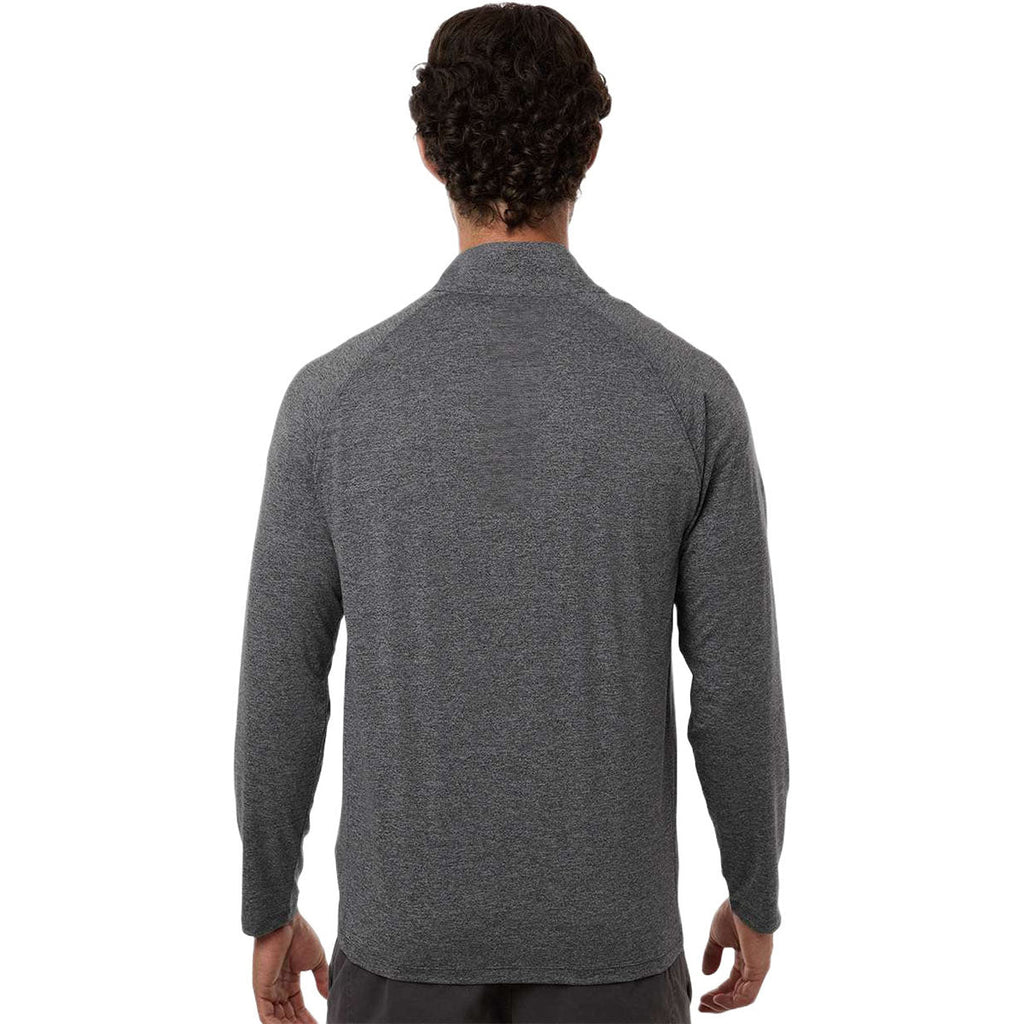 HUK Men's Volcanic Ash Heather Airweight Heather Quarter-Zip Pullover