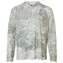 HUK Men's Seagrass Pursuit Mossy Oak Printed Hooded Long Sleeve T-Shirt