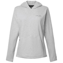 HUK Women's Harbor Mist Heather Coldfront+ Hooded Sweatshirt