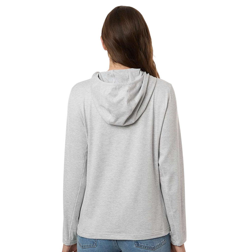 HUK Women's Harbor Mist Heather Coldfront+ Hooded Sweatshirt