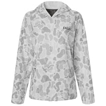 HUK Women's White Coldfront+ KC Print Hooded Sweatshirt