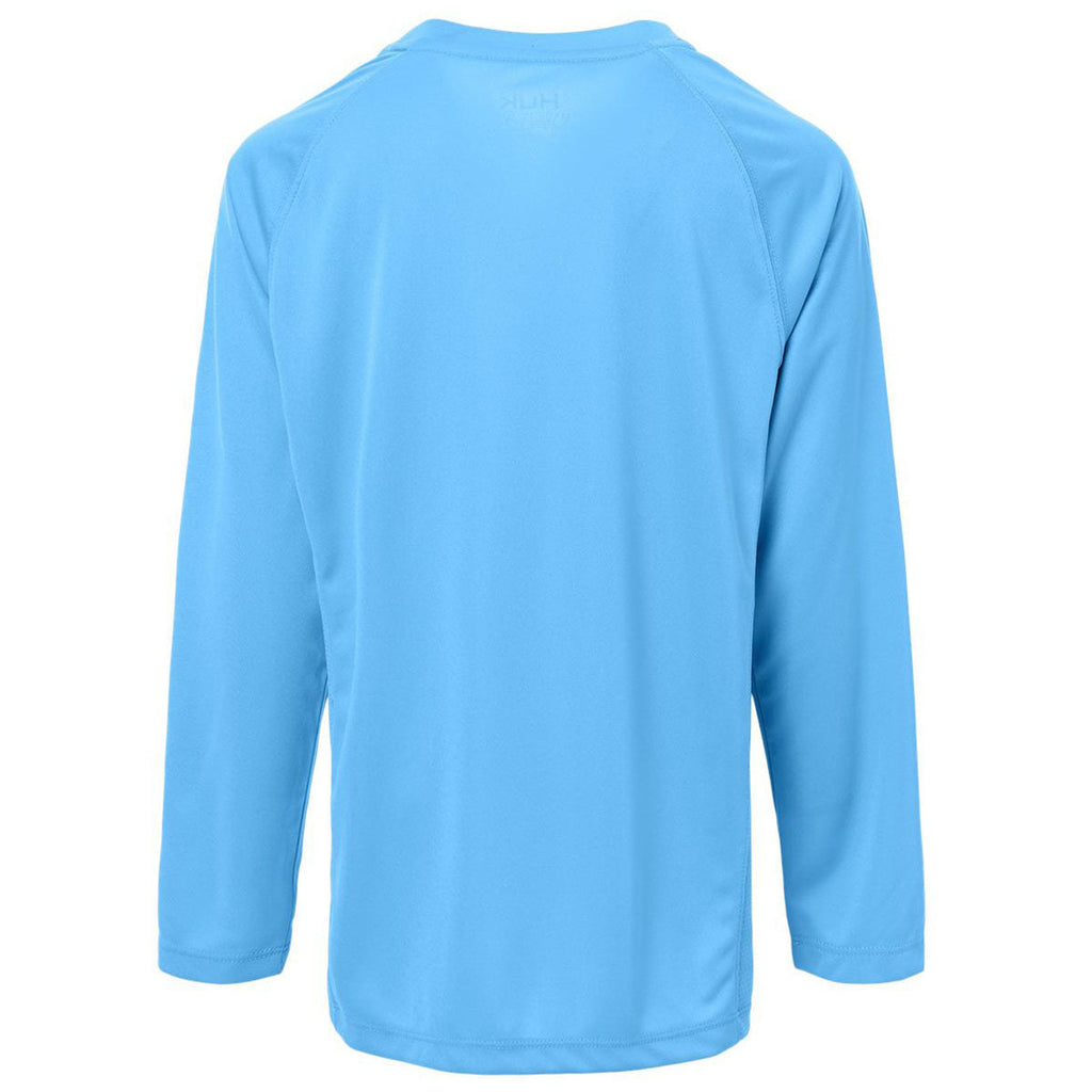 HUK Youth Marolina Blue Pursuit Long Sleeve T-Shirt